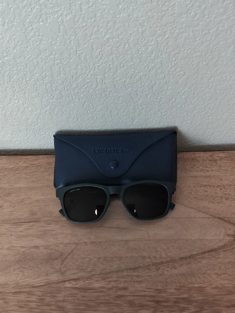 Lacoste Matte Dark Green Frame Sunglasses with Black Lenses